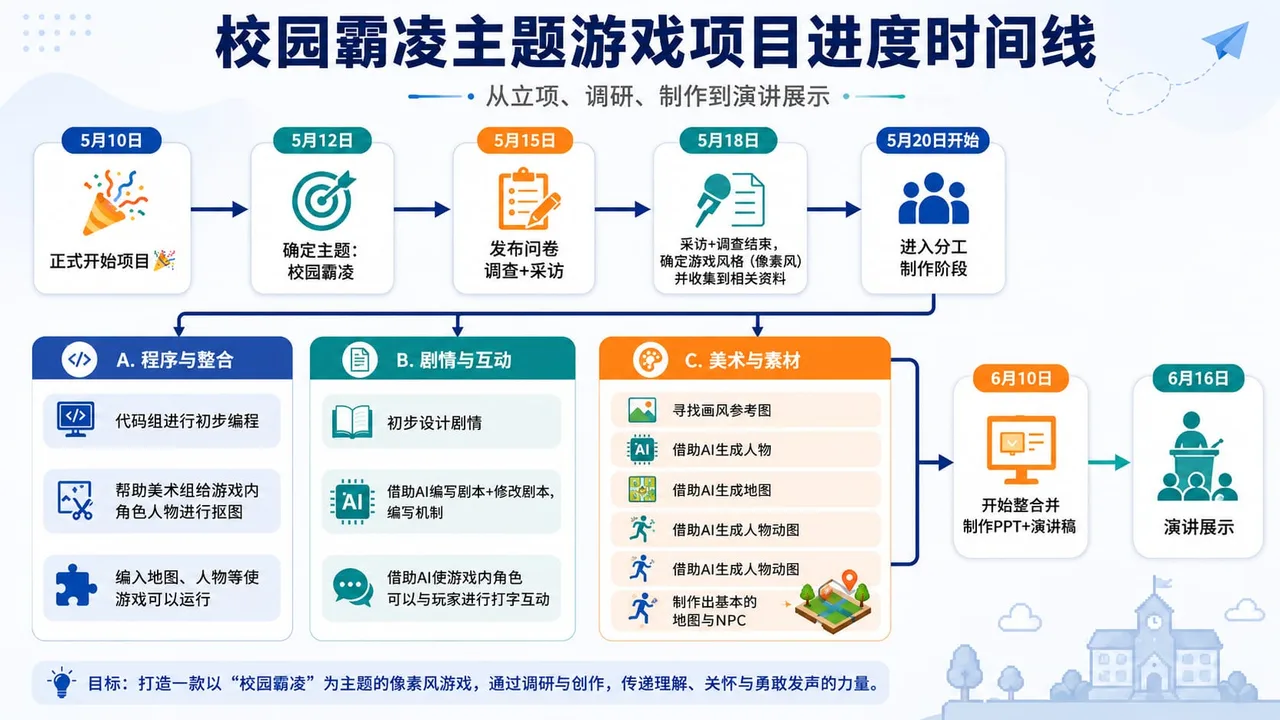 校园反霸凌意识提升游戏 时间线