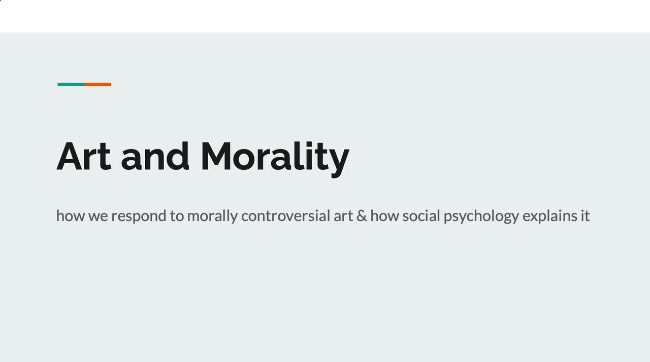 Art & Morality 海报